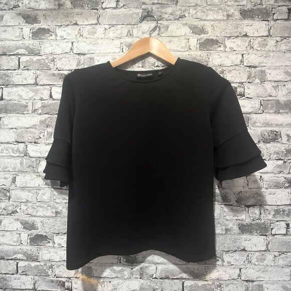 EUC 7th Avenue New York & Co Design Studio Women's Black Blouse Size Small - Picture 1 of 11